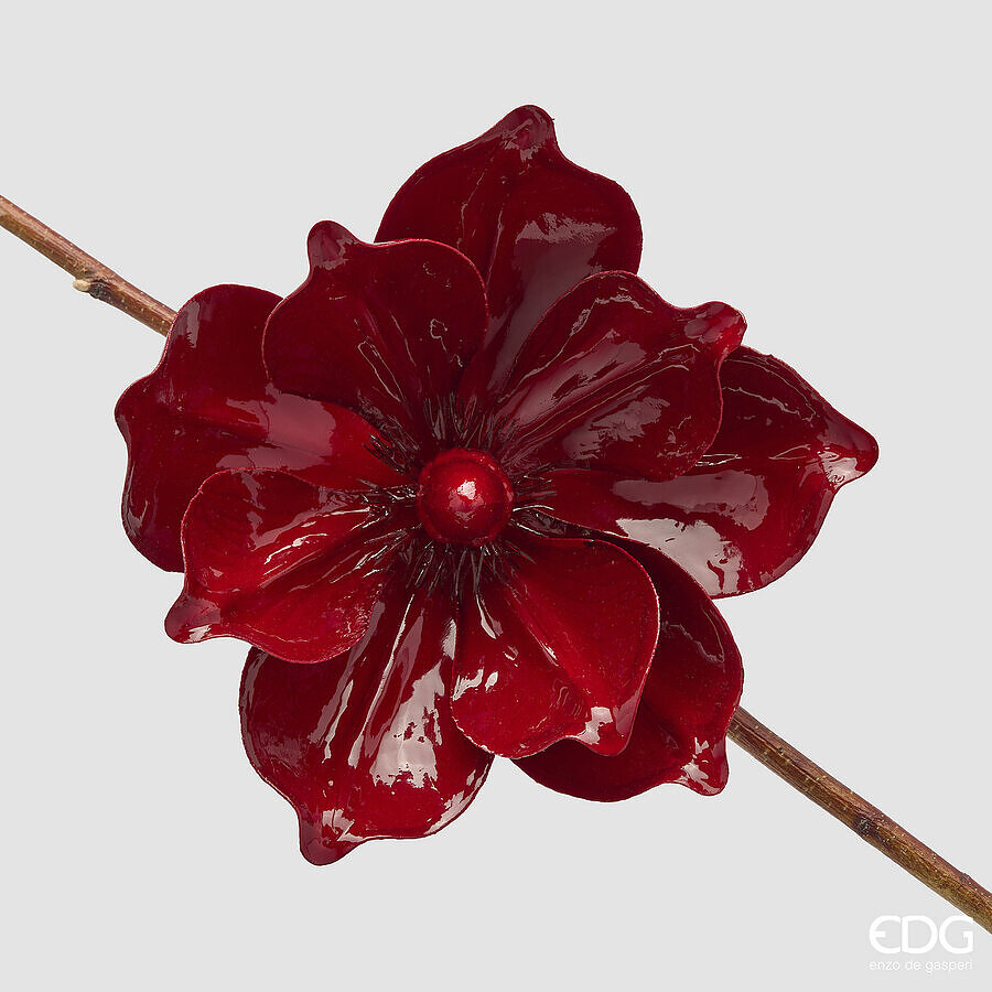 MAGNOLIENCLIP glänzend, burgund