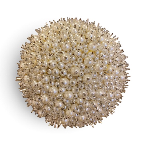[P0015274] Kugel KONFETTI 18cm silber